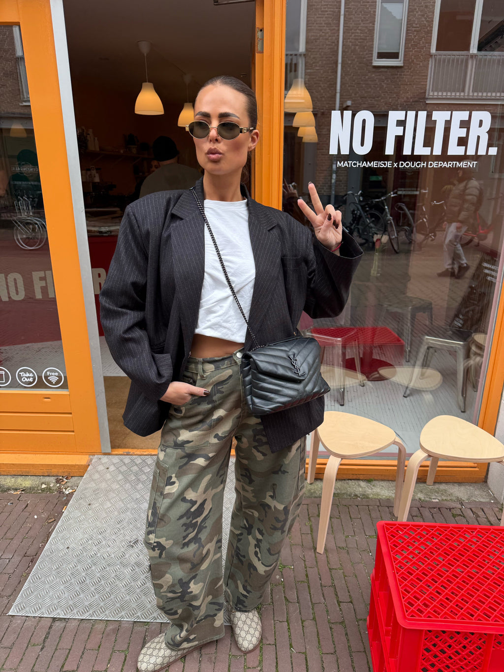 Dam Cargo-Jeans med Kamouflage | Stretch i Midjan & Normal Passform | Cargo-Byxor för Vardag & Avslappnade Outfits | Olsson
