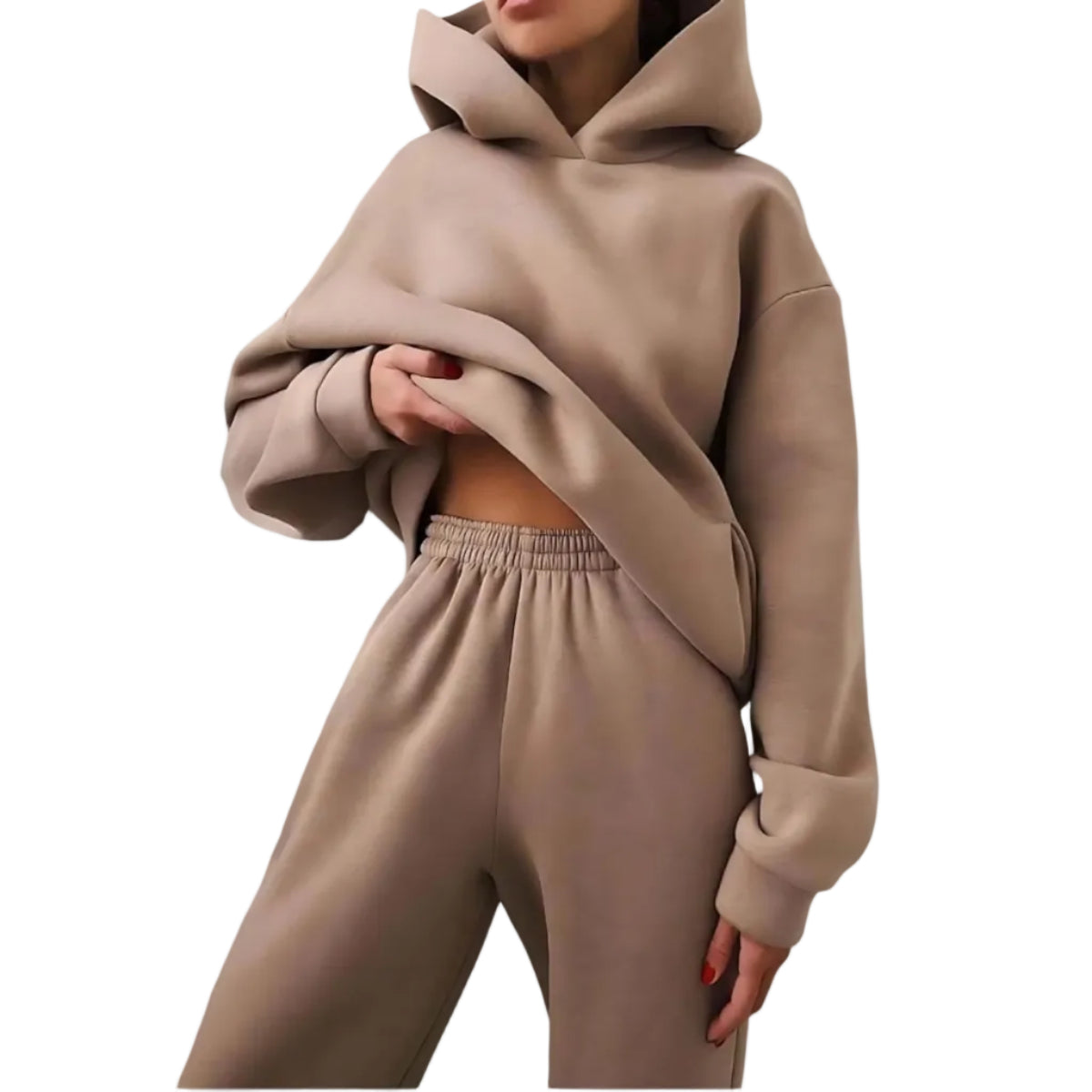 Tvådelat Tracksuit Set – Hellångt Set För Vardag