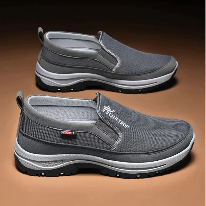Dam Slip-On Skor | Textilovandel med Fotvalvsstöd | Gummisula för Vardagsbruk | Olsson