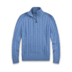 Zip Pullover i Bomull och Nylon – Långärmad Tröja För Vardag