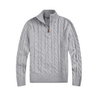 Zip Pullover i Bomull och Nylon – Långärmad Tröja För Vardag