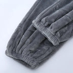 Pyjamas Set Med Byxa – Stickad Långärmad Sovkläder För Vinter