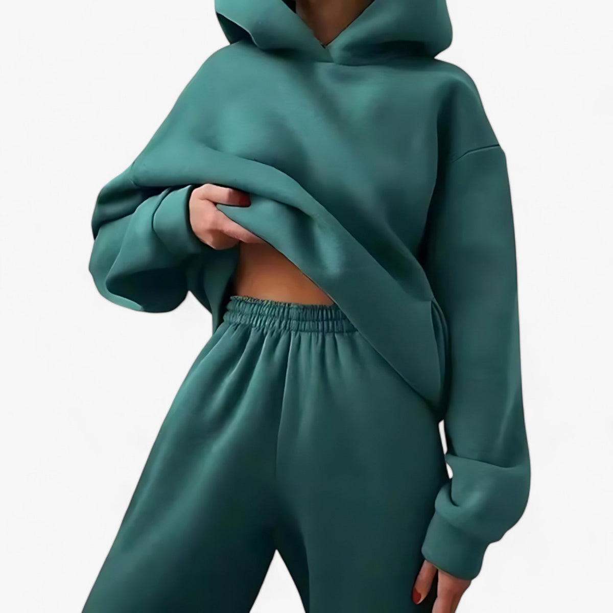 Tvådelat Tracksuit Set – Hellångt Set För Vardag