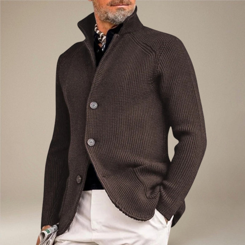 Herr Långärmad Jacka med Knapplist | Sidofickor & Regular Fit | Fritidsjacka för Vardag, Pendling & Lagerlooks | Olsson