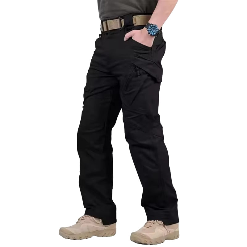 Midjehöga Fleecebyxor - Polyester Casual Slim Byxor