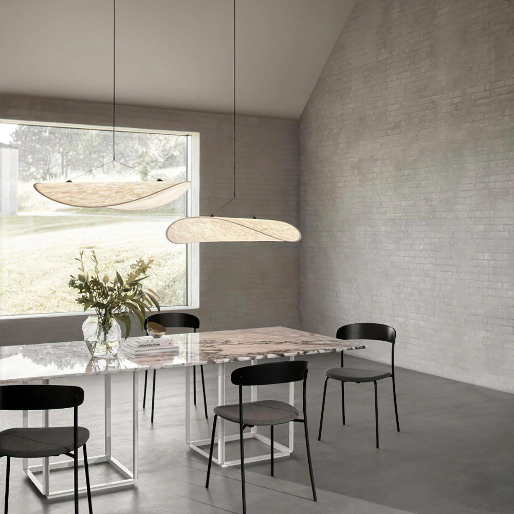 Japansk taklampa | Handgjord Boho-Design i Mjuk Elfenben (40 cm & 50 cm, siden & metall)