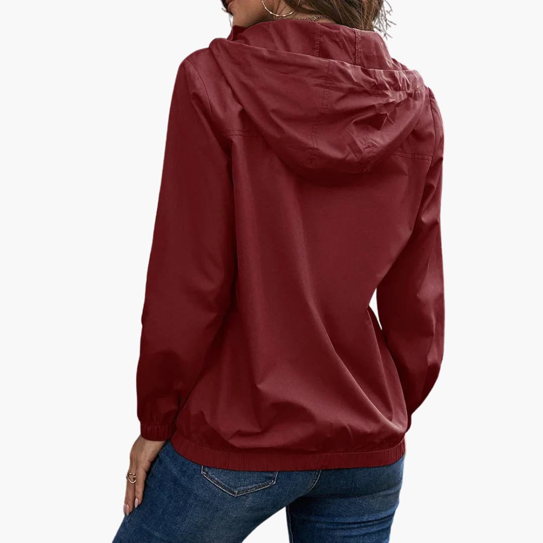 Hooded | Dam Trenchcoat Lätt Allvädersjacka med Huva