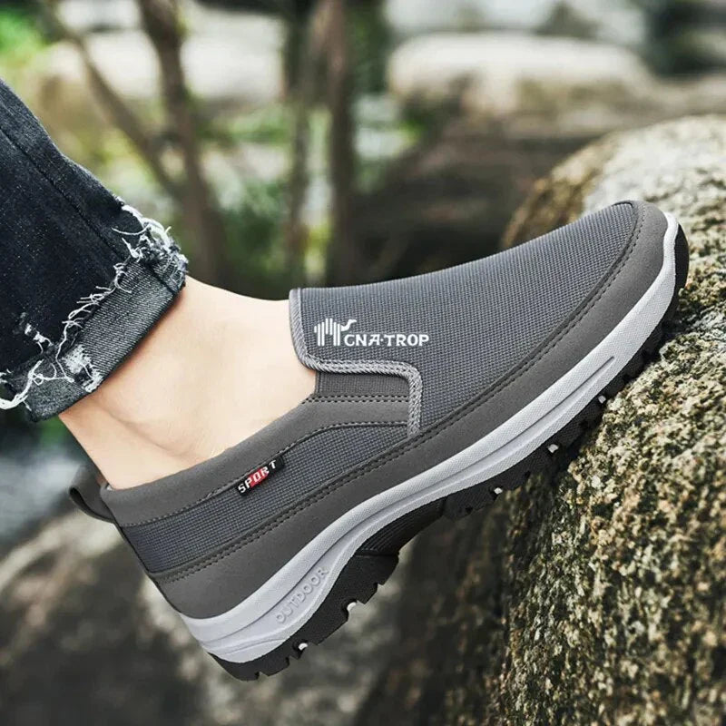 Dam Slip-On Skor | Textilovandel med Fotvalvsstöd | Gummisula för Vardagsbruk | Olsson
