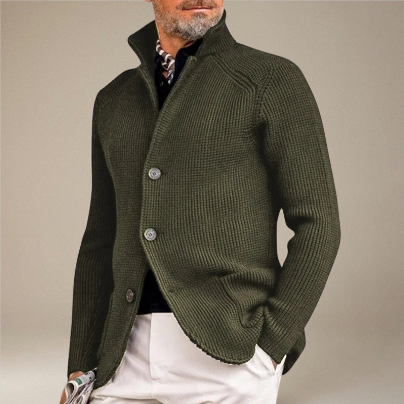 Herr Långärmad Jacka med Knapplist | Sidofickor & Regular Fit | Fritidsjacka för Vardag, Pendling & Lagerlooks | Olsson