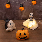 Halloween Kattleksak med Kattmynta | Skalleformad Plyschdesign | Interaktiv Leksak för Inomhuslek & Säsongsbruk | Olsson