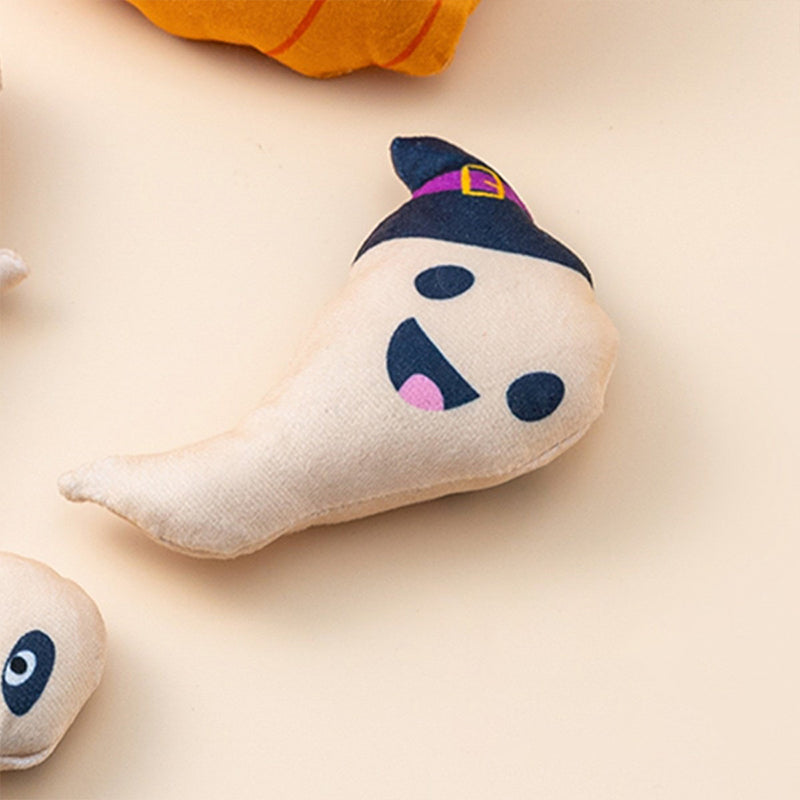 Halloween Kattleksak med Kattmynta | Skalleformad Plyschdesign | Interaktiv Leksak för Inomhuslek & Säsongsbruk | Olsson