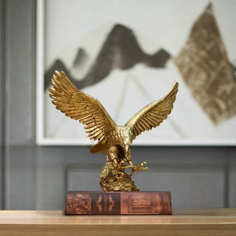 Resin Örnskulptur – Dekorativ Djurfigur För Hem Och Kontor
