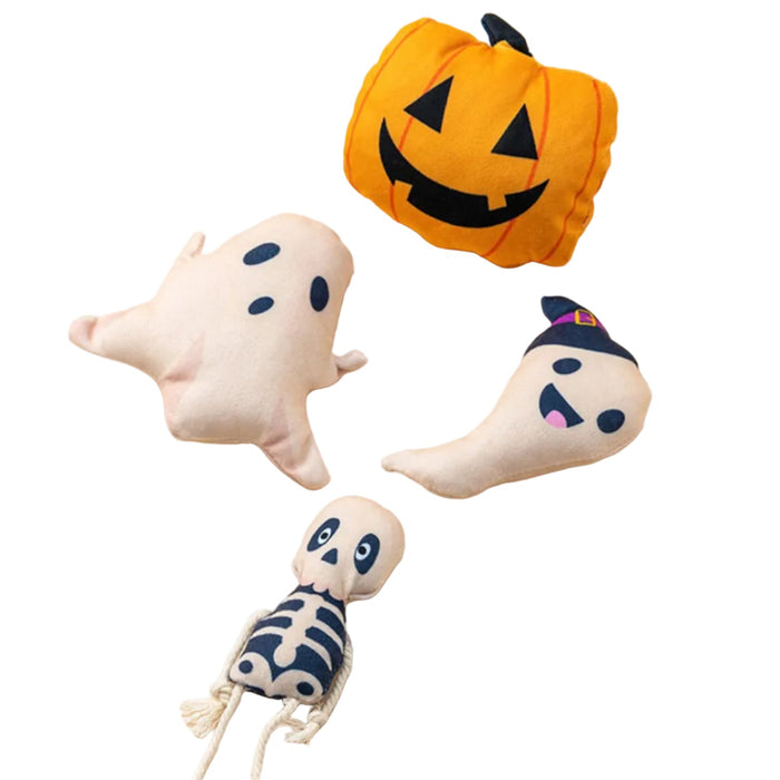 Halloween Kattleksak med Kattmynta | Skalleformad Plyschdesign | Interaktiv Leksak för Inomhuslek & Säsongsbruk | Olsson