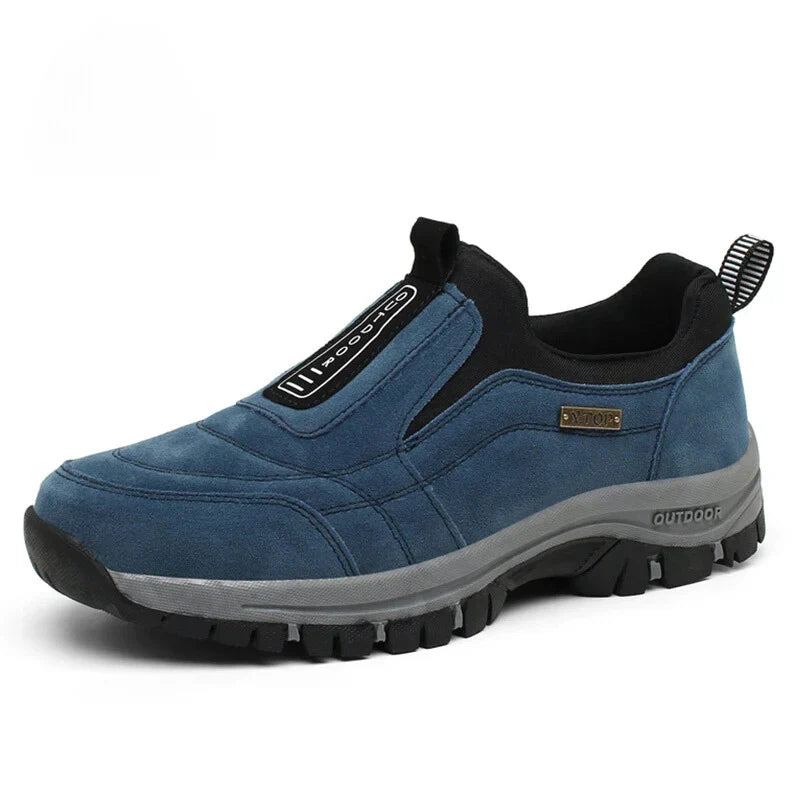 Herr Slip-On Skor | Textilovandel med Elastisk Passform | Gummisula för Vardagsbruk | Olsson