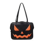 Halloween Messenger-Väska i PU | Kompakt Fyrkantig Väska med Pumpadesign | Förvaring för Vardagsbruk & Halloween | Olsson
