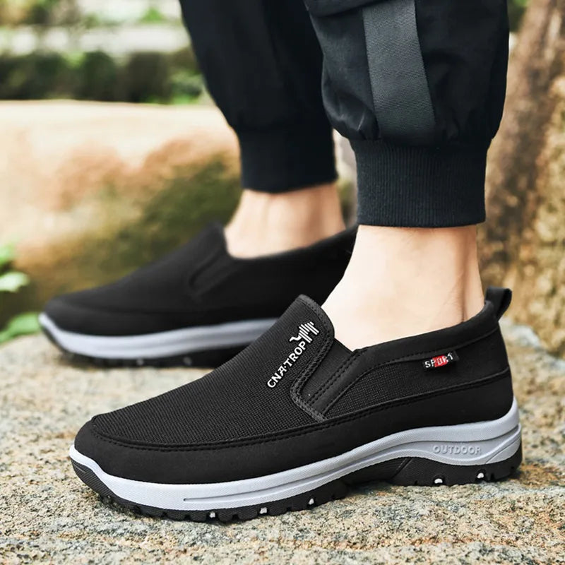 Dam Slip-On Skor | Textilovandel med Fotvalvsstöd | Gummisula för Vardagsbruk | Olsson