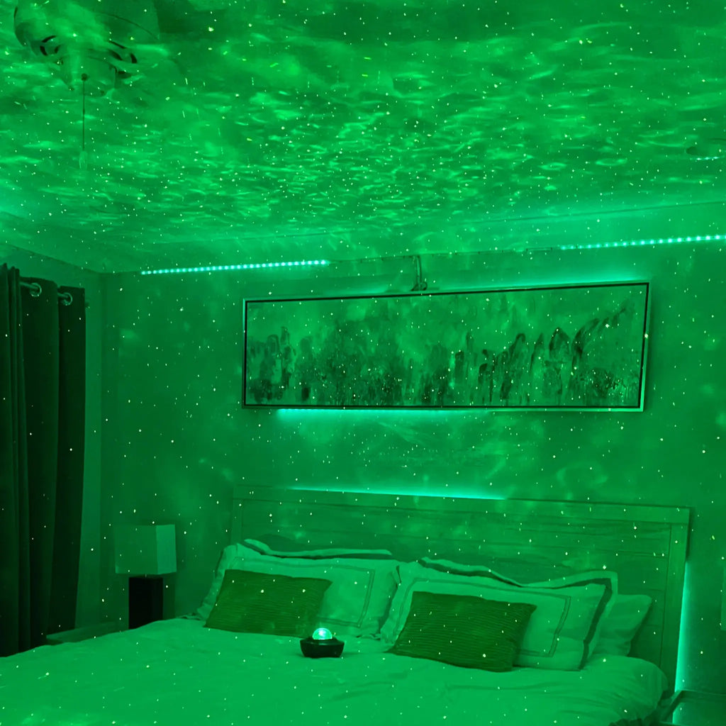 Starsky | Galaxie Projektor 2.0 med WiFi – Magisk stjärnhimmel-belysning för sovrum & vardagsrum