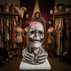 Skelettmask i Latex | Helansiktsdesign med Valfri Hatt | Kostymtillbehör för Halloween och Cosplay | Olsson