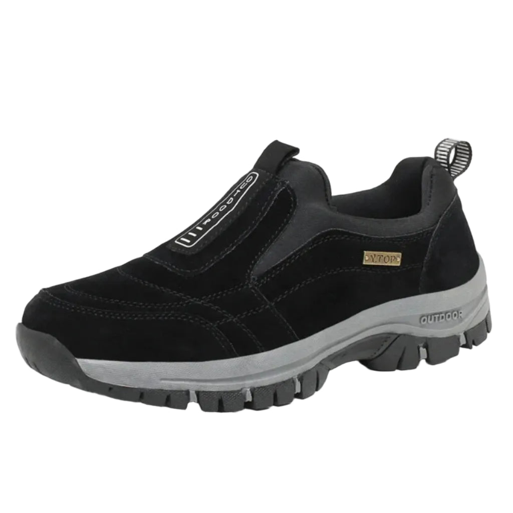Herr Slip-On Skor | Textilovandel med Elastisk Passform | Gummisula för Vardagsbruk | Olsson