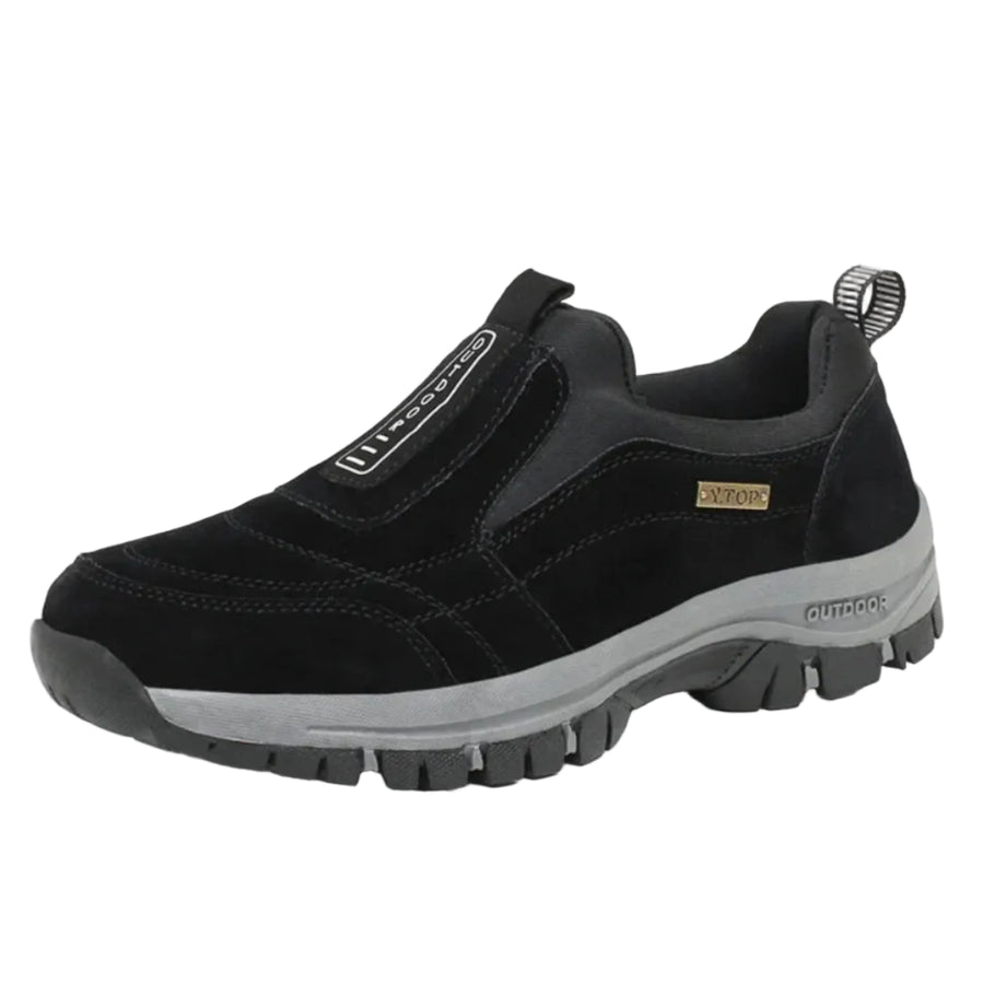 Herr Slip-On Skor | Textilovandel med Elastisk Passform | Gummisula för Vardagsbruk | Olsson