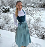 Dam Dirndlklänning i Bomullsblandning | Normal Passform Traditionell Klänning med Förkläde och Folkmönster | Festivaler & Evenemang | Olsson