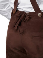 Herr Lederhosen i Textil | Normal Passform Festivalshorts med Justerbara Hängslen och Broderi | Oktoberfest | Olsson