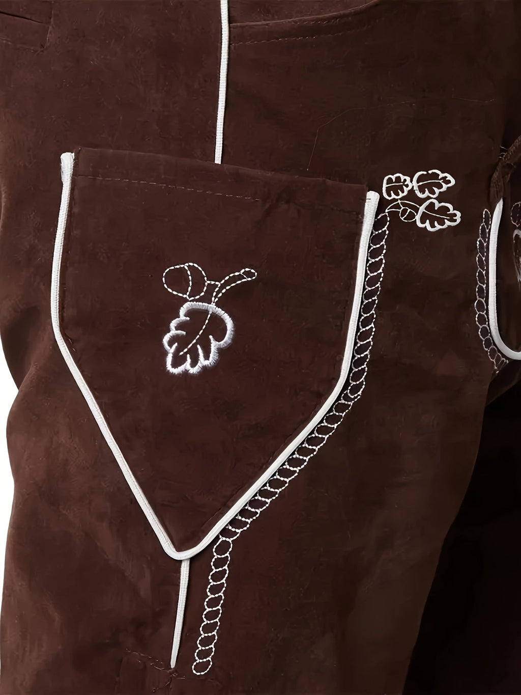 Herr Lederhosen i Textil | Normal Passform Festivalshorts med Justerbara Hängslen och Broderi | Oktoberfest | Olsson