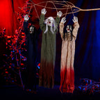 Hängande Spökdekoration i Tyg | Spökornament med Långt Hår och Upphängningsdesign | Halloween Inomhus & Utomhus | Olsson
