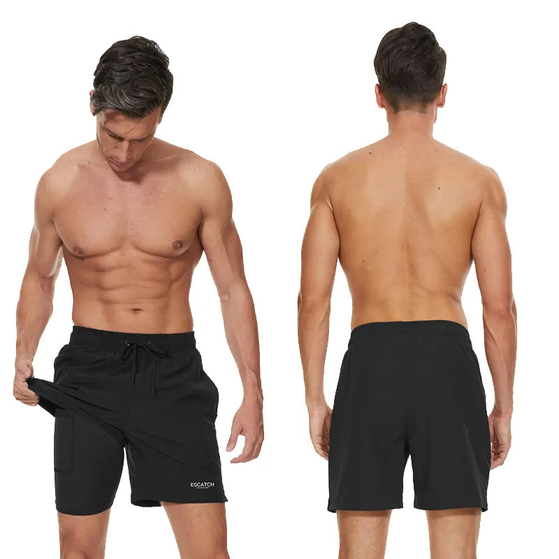 Herr Shorts Med Elastisk Midja – Sportshorts För Träning Och Vardag