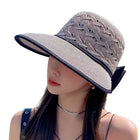 Floppy Hatt i Pappersstrå – Solhatt Med Rosett Och Blomdetalj