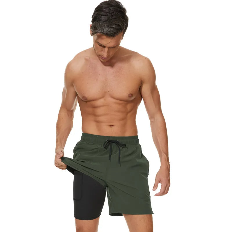 Herr Shorts Med Elastisk Midja – Sportshorts För Träning Och Vardag