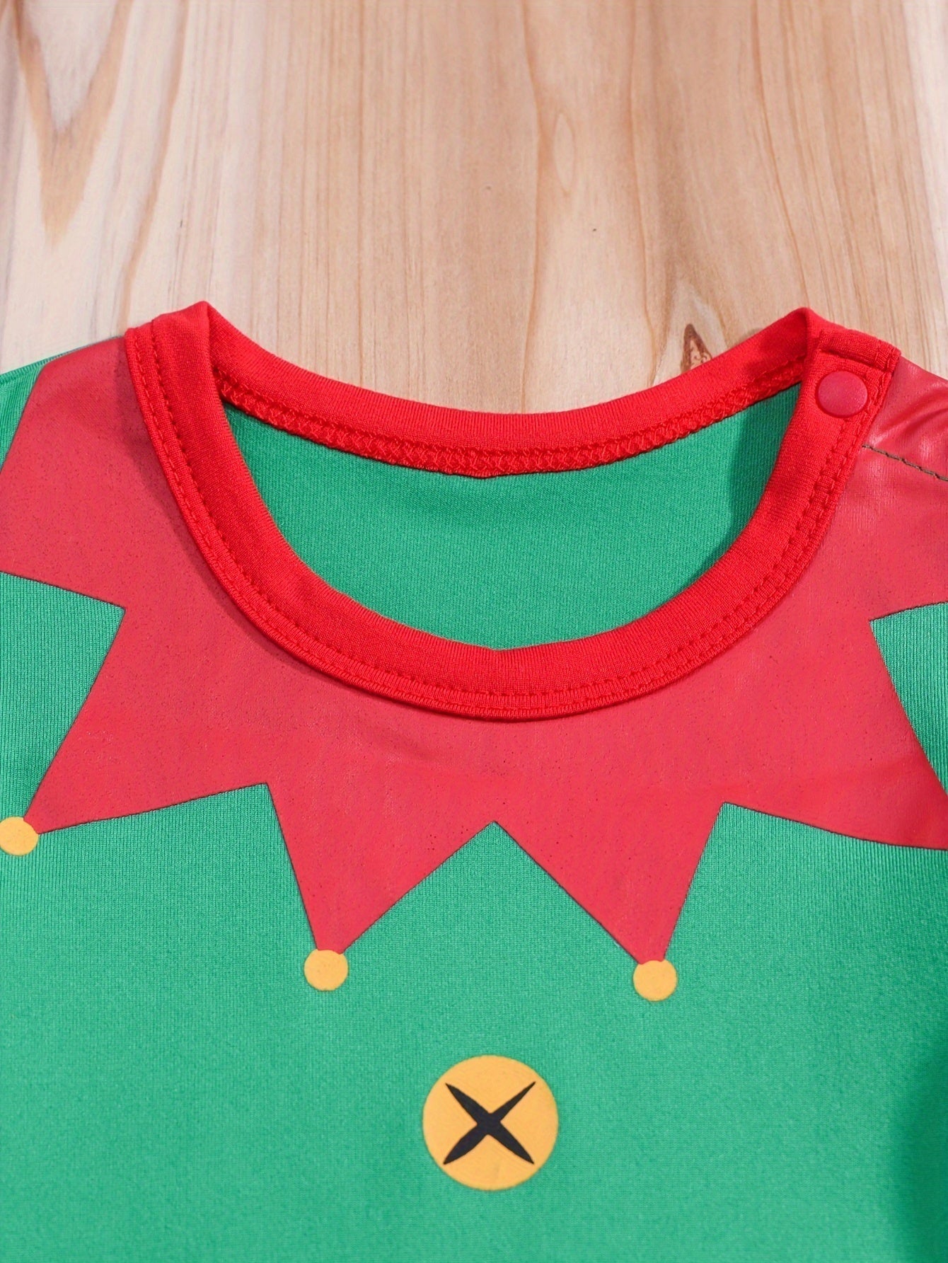 Baby Elf Romper i Bomull | Normal Passform Långärmad Randig Romper med Tryckknappar | Halloweenkostym med Hatt | Olsson