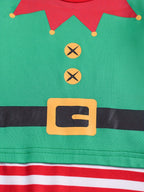 Baby Elf Romper i Bomull | Normal Passform Långärmad Randig Romper med Tryckknappar | Halloweenkostym med Hatt | Olsson