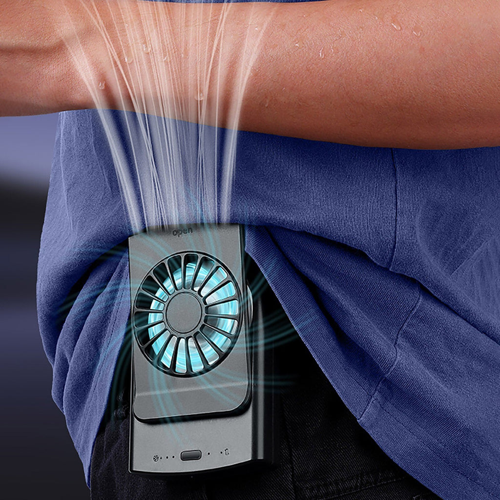 Bärbar Midjeventilator - Bladlös ABS Ventilator Med Uppladdningsbart Batteri
