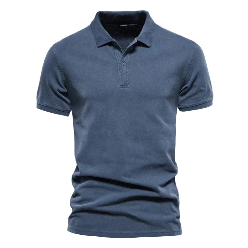Bomulls Polo Skjorta – Casual Krage Regular Fit Kort Ärm