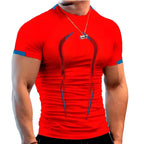 Geometrisk Stickad T-Shirt - Kortärmad Sommartopp