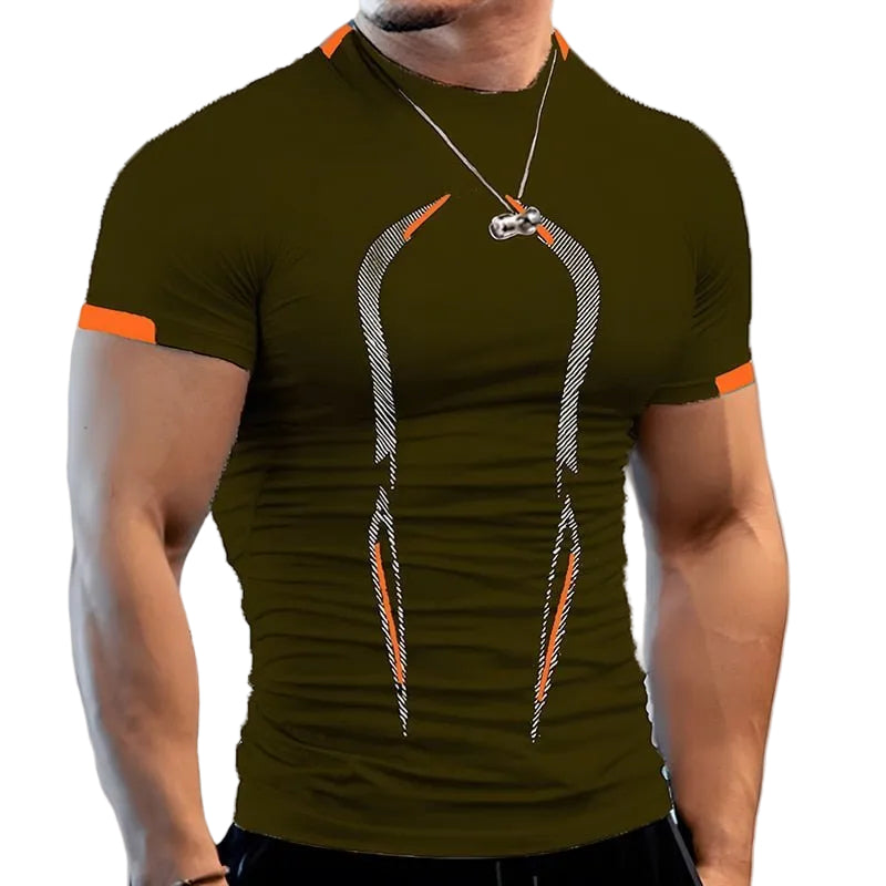 Geometrisk Stickad T-Shirt - Kortärmad Sommartopp