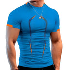 Geometrisk Stickad T-Shirt - Kortärmad Sommartopp