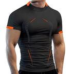 Geometrisk Stickad T-Shirt - Kortärmad Sommartopp