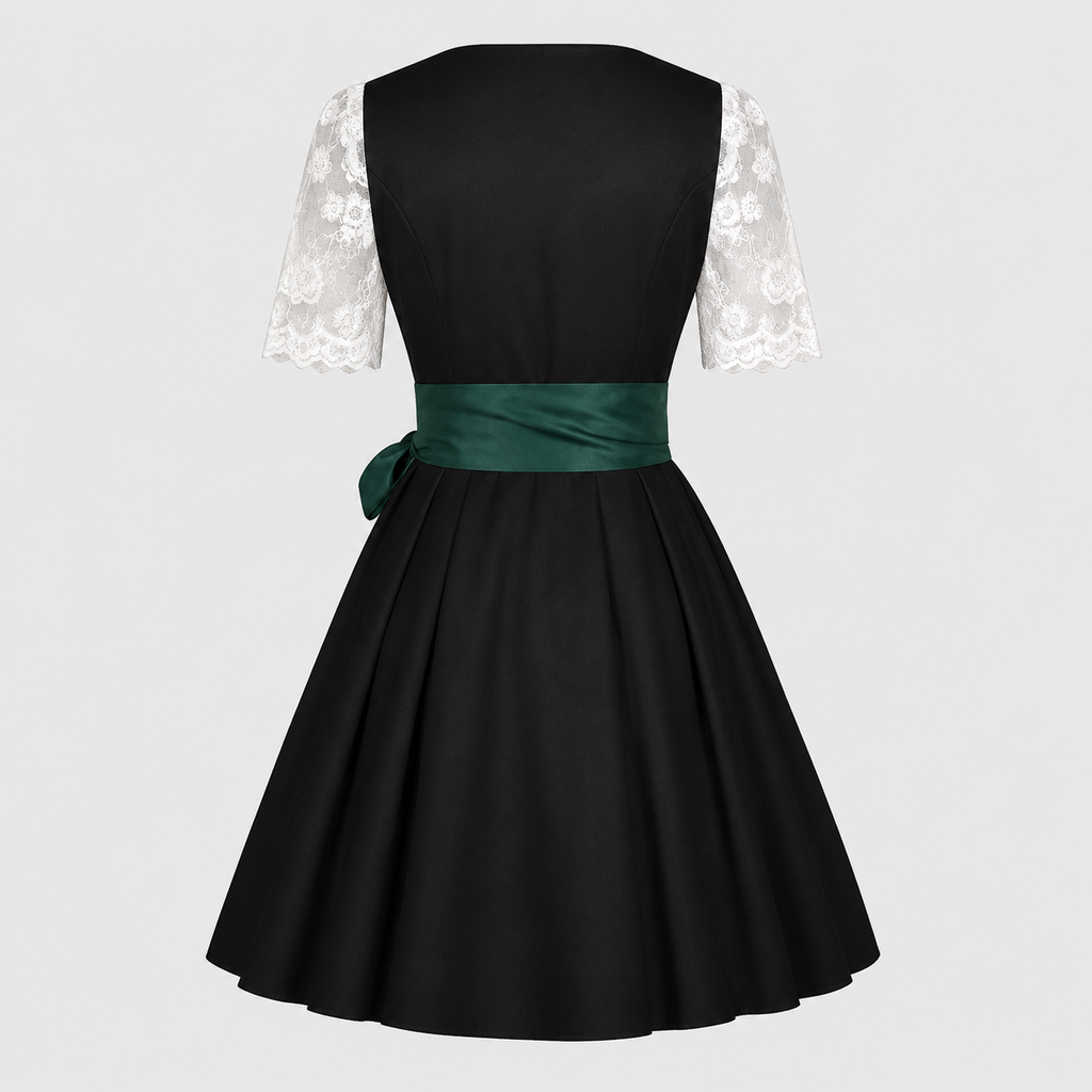 Dam Dirndl-Klänning i Polyester | Dekorativt Livstycke & Utsvängd Kjol | Traditionell Festklänning för Oktoberfest | Olsson