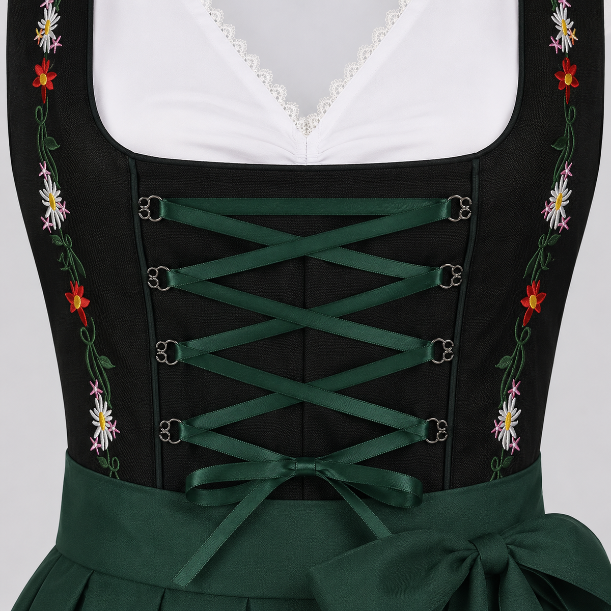 Dam Dirndl-Klänning i Polyester | Dekorativt Livstycke & Utsvängd Kjol | Traditionell Festklänning för Oktoberfest | Olsson