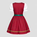 Dam Oktoberfestklänning i Polyester | Snörning & Förkläde | Korta Puffärmar för Folkfester & Temaevenemang | Olsson