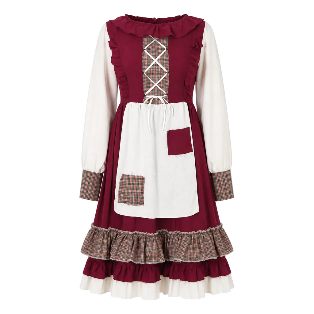 Dam Dirndl Klänning i Polyester - A-Linje Passform och Broderade Detaljer - Traditionell Festklänning för Oktoberfest - Olsson