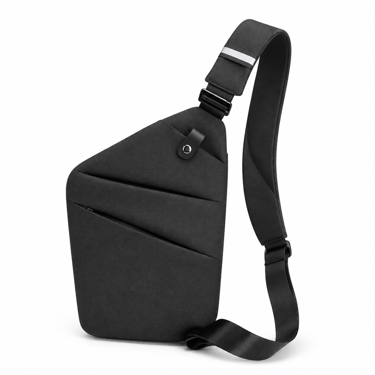Mini Crossbody-Väska | Justerbar Axelrem med Dragkedja | Flerfacksväska för Resor och Vardagsbruk | Olsson