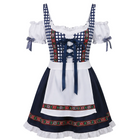 Dam Dirndl-Klänning i Polyester | Fyrkantig Halsringning & Förkläde | Bayerskt Inspirerad Kostym för Oktoberfest | Olsson