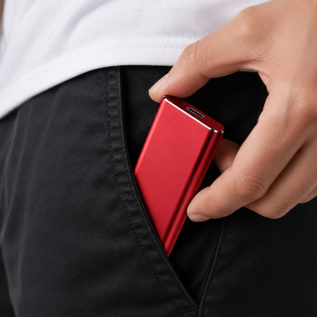 Extern SSD 1TB med USB 3.0 - Portabel Lagringsenhet för Snabb Filöverföring - Kompatibel med Flera Enheter - Olsson