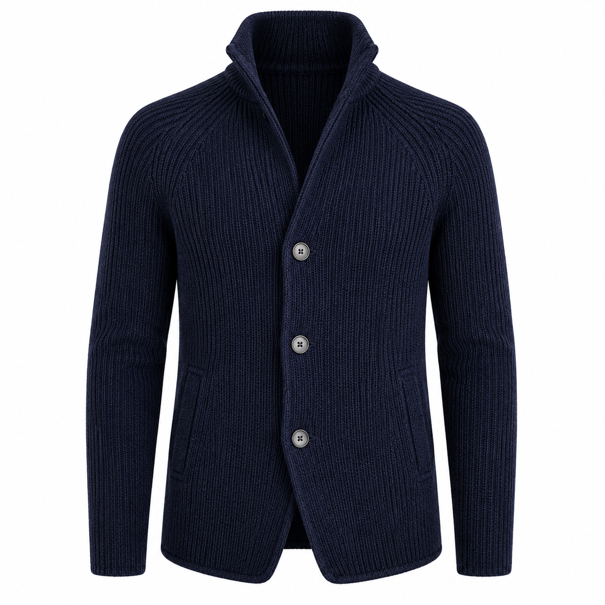 Herr Långärmad Jacka med Knapplist | Sidofickor & Regular Fit | Fritidsjacka för Vardag, Pendling & Lagerlooks | Olsson