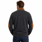 Herrpullover med Halvdragkedja | Fodrad Krage & Långa Ärmar | Regular Passform för Vardag, Arbete & Lagerlooks | Olsson