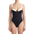 Dam Baddräkt - Polyester Strapless Baddräkt Med Color Block Design