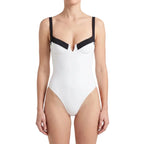 Dam Baddräkt - Polyester Strapless Baddräkt Med Color Block Design